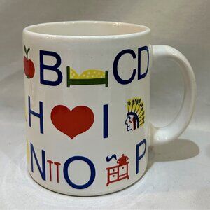 VTG Waechstersbach Alphabet Letters Colorful Child Mug West Germany